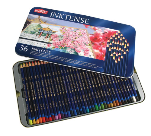 Laurence Mathews Derwent Inktense Tin of 36 Inktense set of 36 colours in a tin 